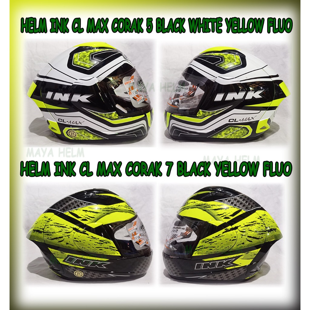 Helm INK CL Max Full Face Corak Original INK