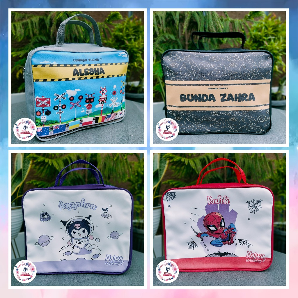 

2A BAG PREMIUM CUSTOM Tas Souvenir Ultah/Ulang Tahun/Happy Birthday/Party/Pesta/Anak Cewek Cowok/Tema Kuromi Terbaru