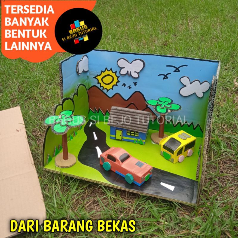 

RUMAH RUMAHAN TRANSPORTASI DARAT DARI KARDUS MINIATUR UNTUK TUGAS PRAKTEK PRAKARYA RUMAH KARDUS