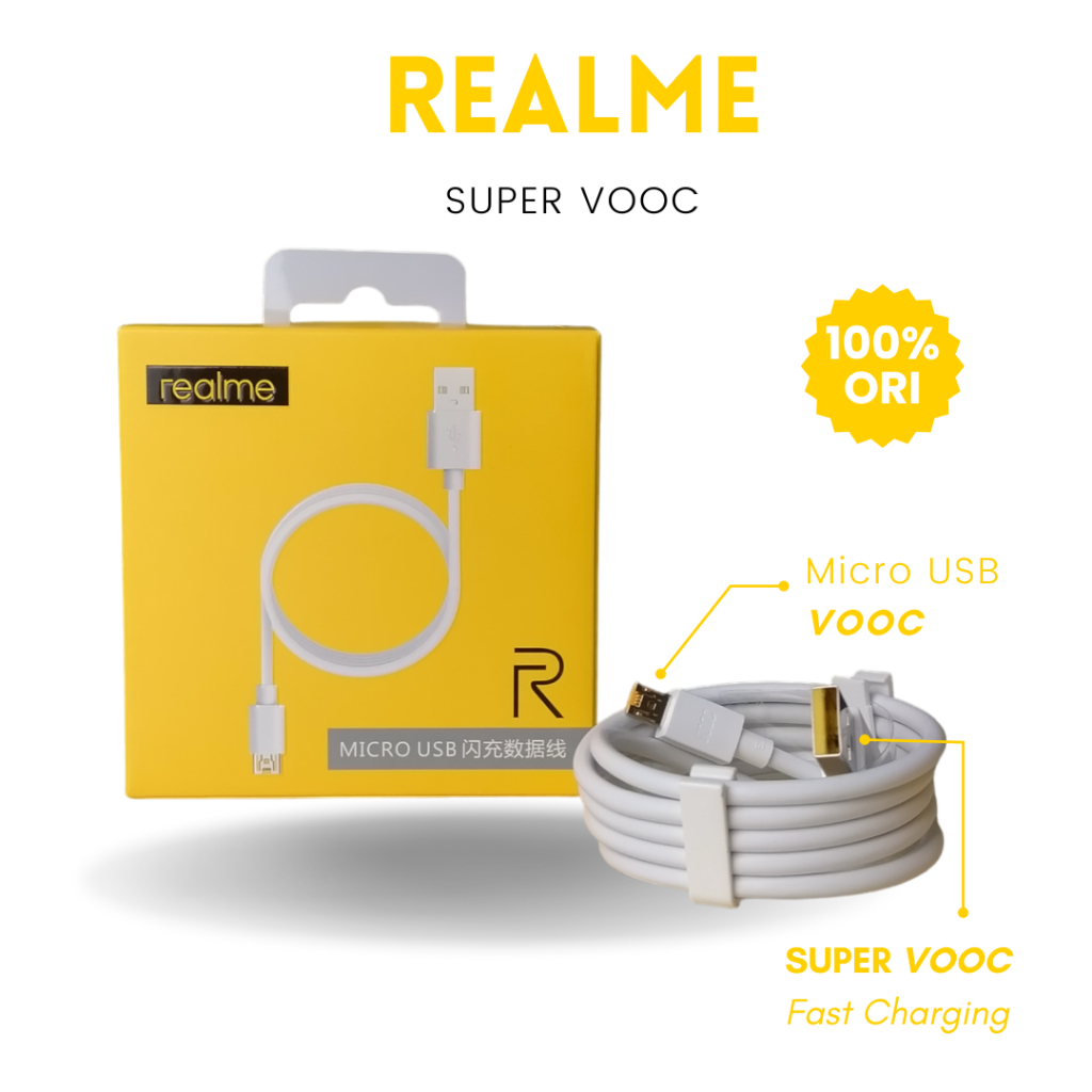 Kabel Data Realme Super VOOC Micro USB Kabel data Realme 5 5i Realme 5s - Micro USB