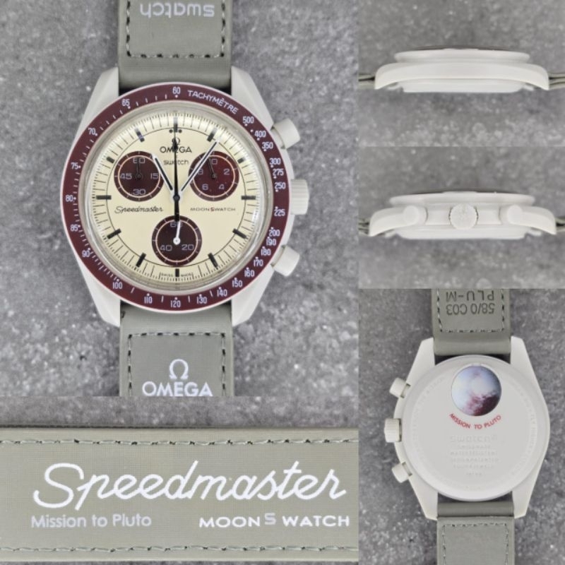 Jam tangan Quartz Chronograph Mission to Pluto X SW Velcro strap fullset