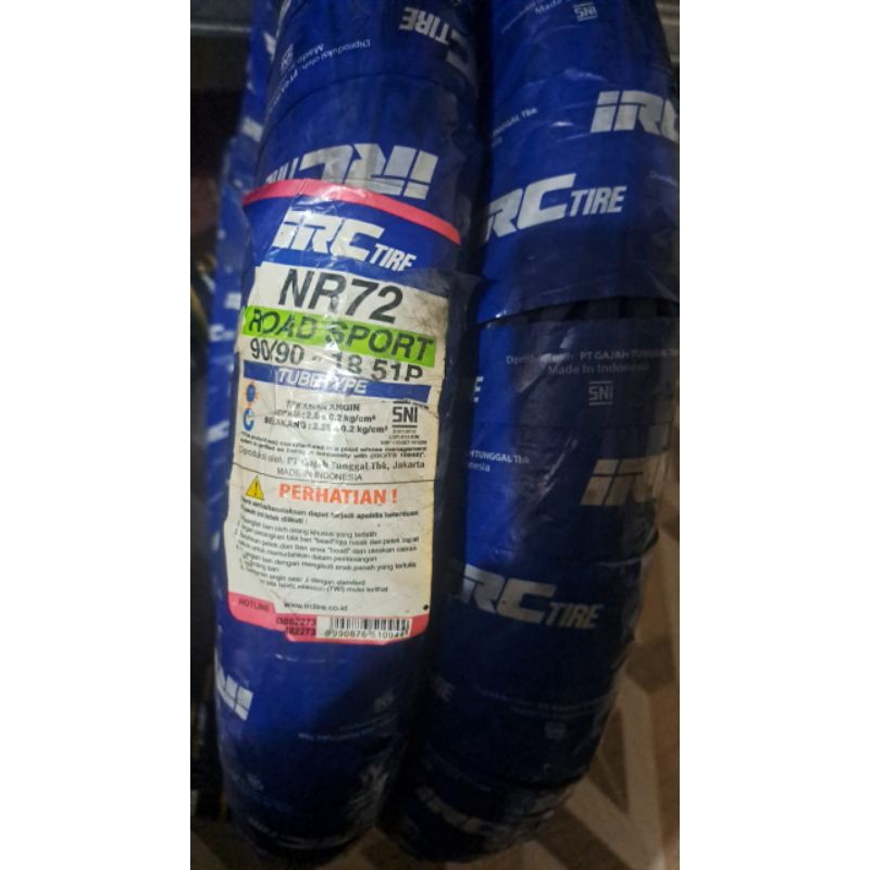 ban IRC  NR 72 Road SPoRT 90/90-18 Tubetype (non tubeles)