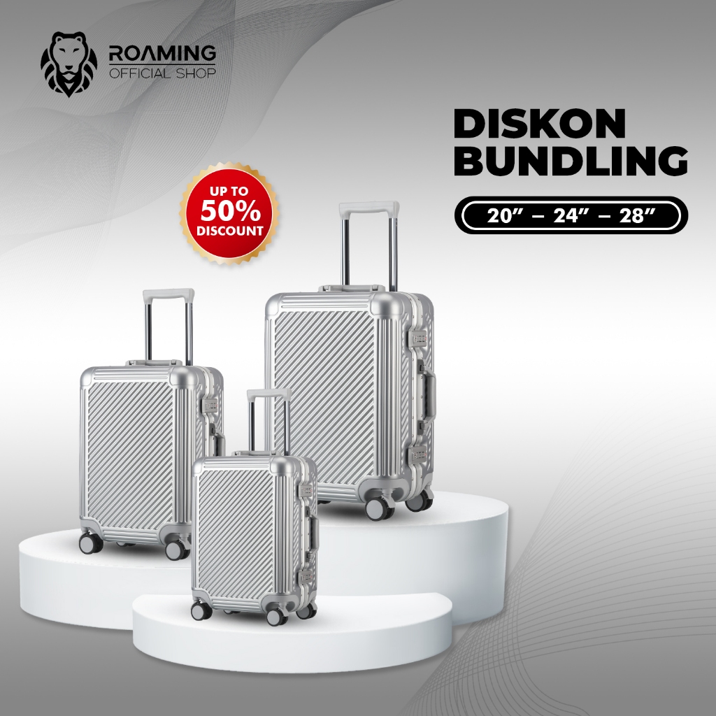 [SET] Roaming Koper Kabin & Bagasi R017 Size 20+24+28 Inch