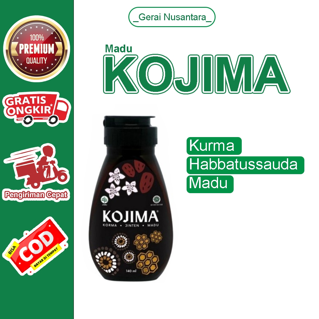 

Kojima botol 140ml (korma ,jinten,madu)