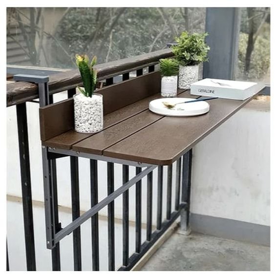 meja balkon lipat gantung
