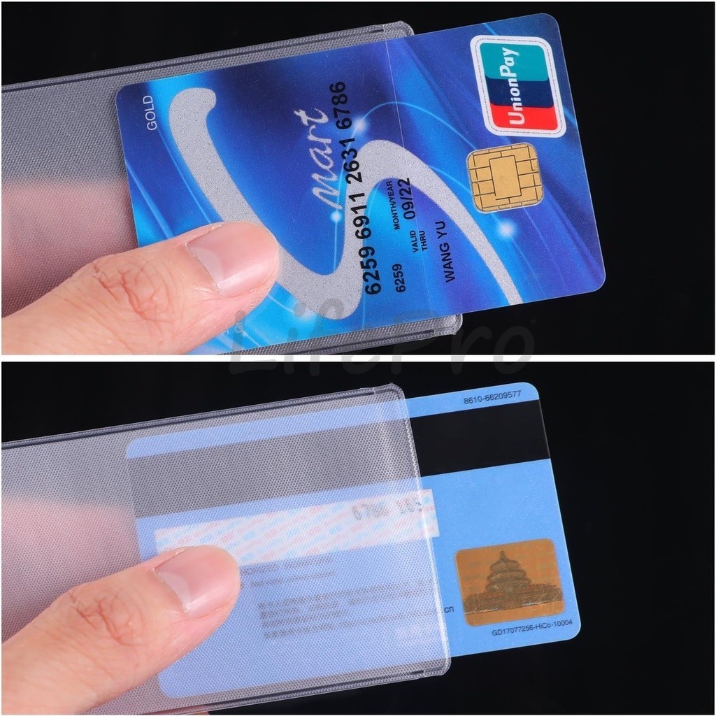 

Pelindung Kartu ATM KTP SIM Sampul Cover / Plastik Cover Pelindung Kartu / Sampul Pelindung / Card Pembungkus Tebal Awet