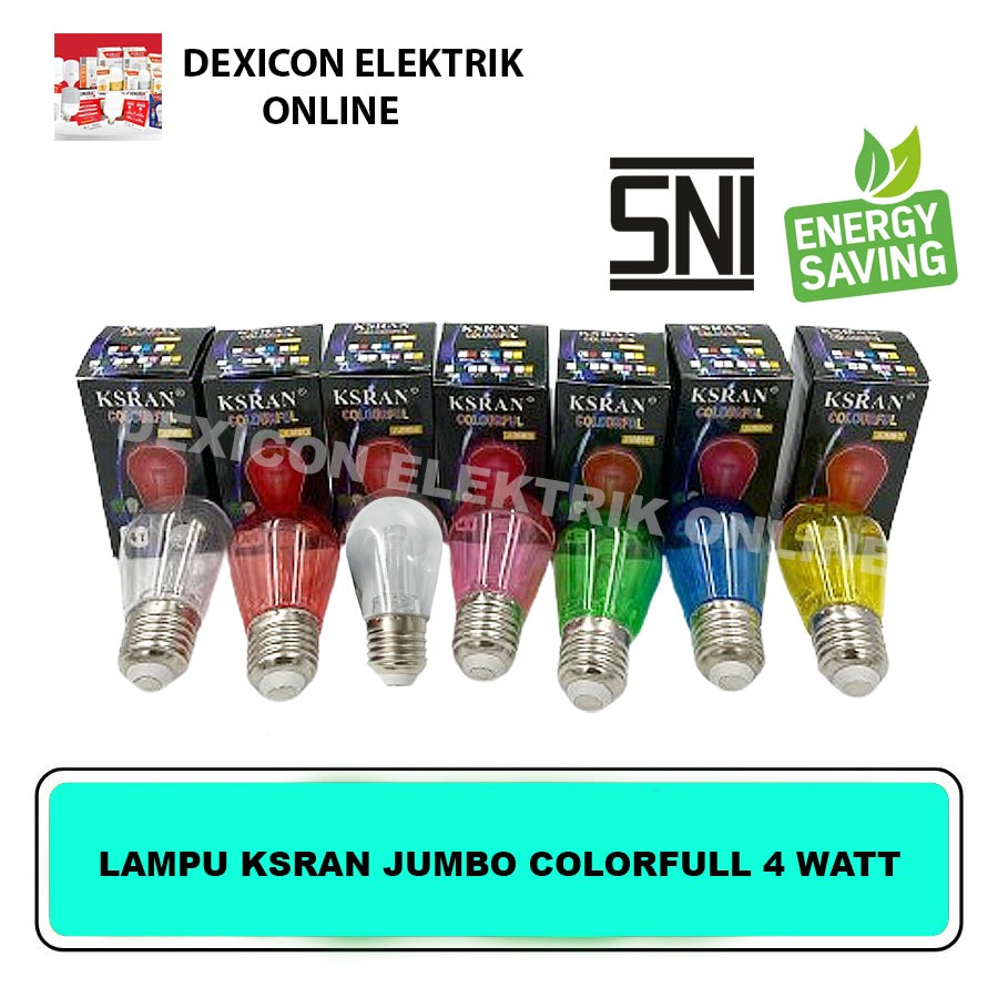 LED 4W COLOURFULL JUMBO / BOHLAM KECIL / BOHLAM WARNA / LED WARNA / LAMPU WARNA WARNI / LAMPU WARNA 