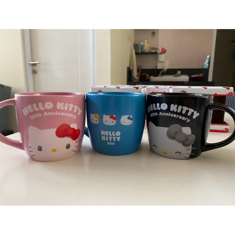 Mug Hello Kitty Keramik, 50th anniversary sanrio Yogya