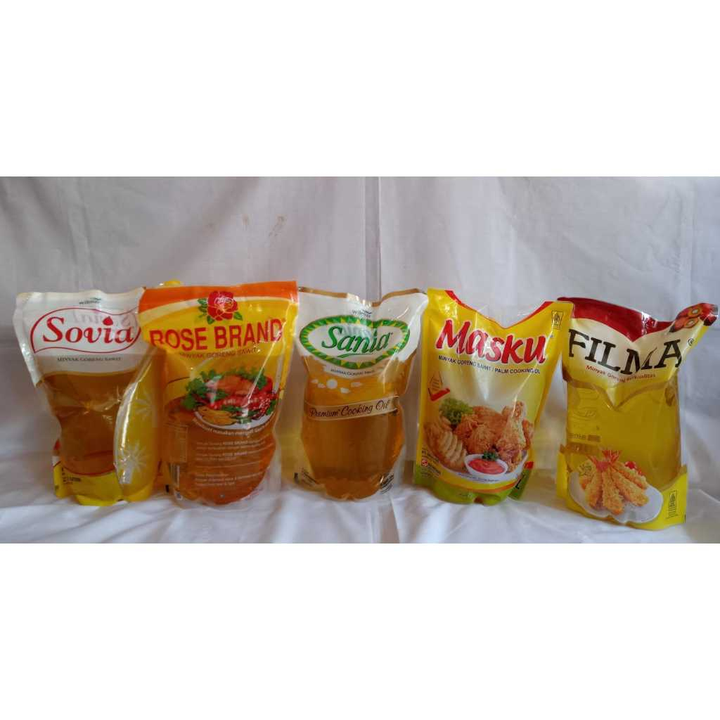 

MINYAK GORENG KEMASAN 2 LITER/SUNCO/ROSE BRAND/SOVIA/FILMA/MASKU/SANIA/SEMBAKO MURAH