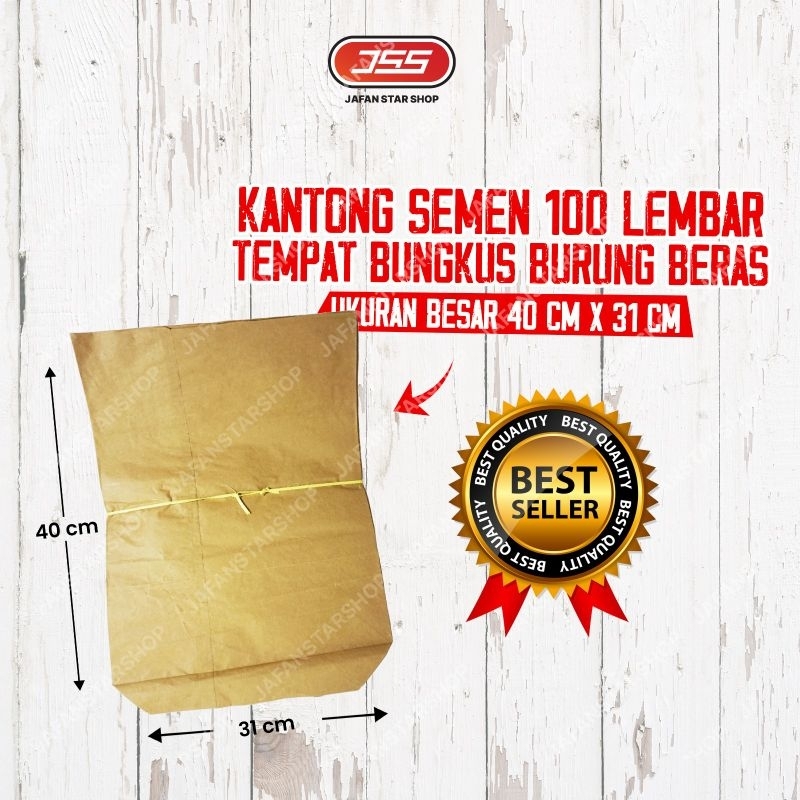 Kantong Semen Besar Tempat Bungkus Burung Bungkus Beras Dll (Isi 100 Lembar)