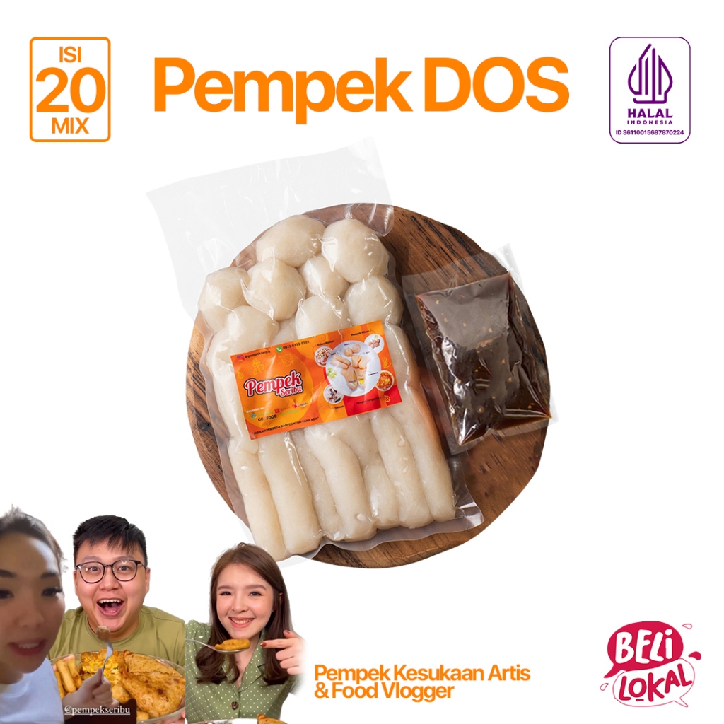 

Pempek Palembang Pempek Dos isi 20 mix