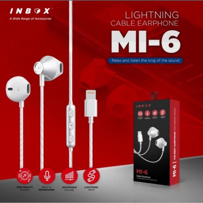 Earphone INBOX MI-6 Untuk Iphone