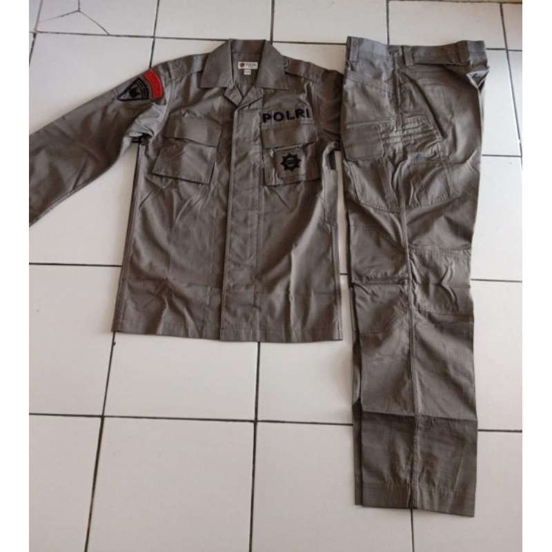 Seragam PDL Hijau Tactical Jatah Brimob Tahun 2023 Bahan Sritex kotak adem