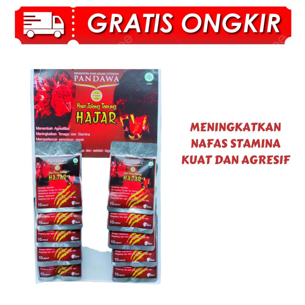 PANDAWA HAJAR 1 RENTENG - Doping ayam / jamu ayam hari jelang tarung