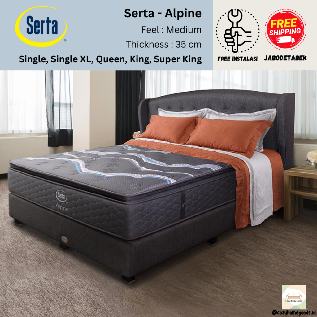 Springbed - Kasur Tidur - Serta Alpine - Matras Kasur - Comfort Medium - Serta