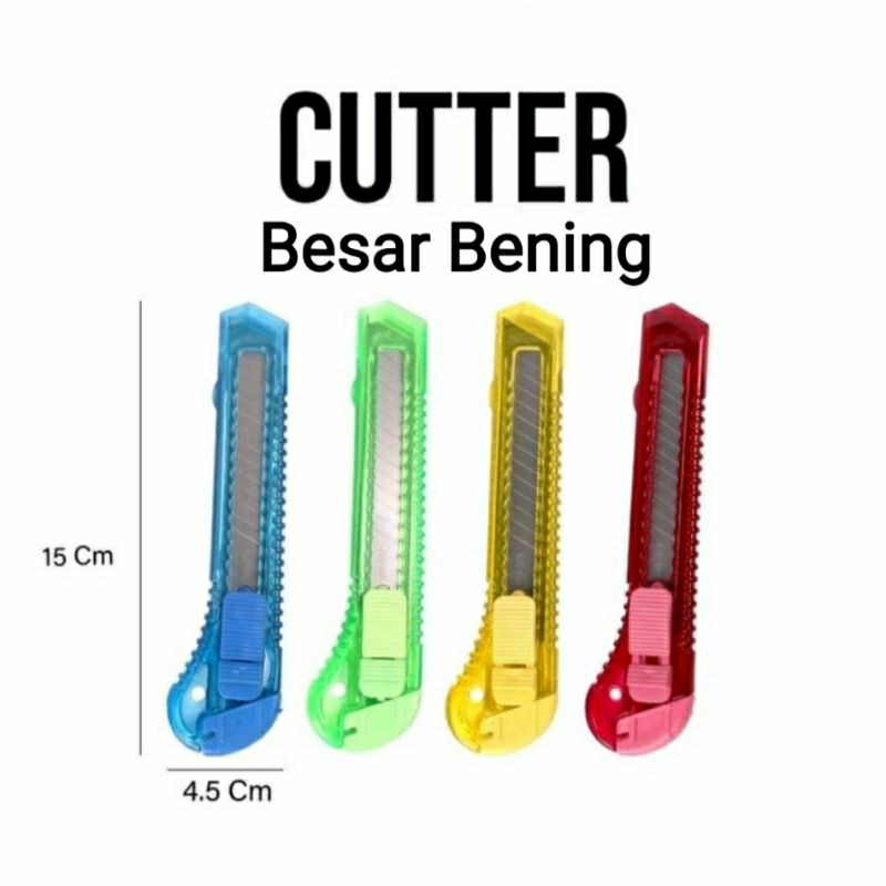 

Cutter Besar Transparan - Pisau Kater Bening Satuan - Pisau Cutter Murah