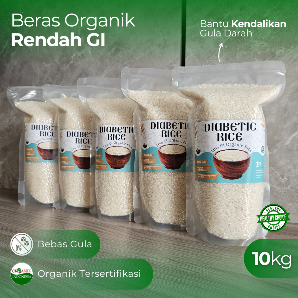

Beras Diabet Kallo 10kg | Beras Organik Rendah GI | Beras Sehat