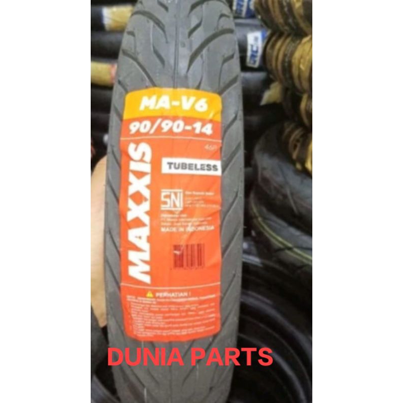Ban tubeless Maxxis depan / belakang (Termurah) MA-V6 (70/90-14, 80/90-14, 90/90-14) for Vario 110/1