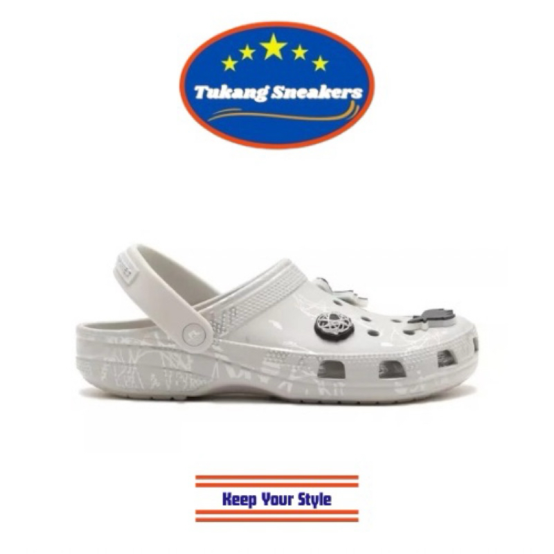 Sepatu Sandal Unisex Crocs Classic RO Clog X Futura Lab Pearl White ATM