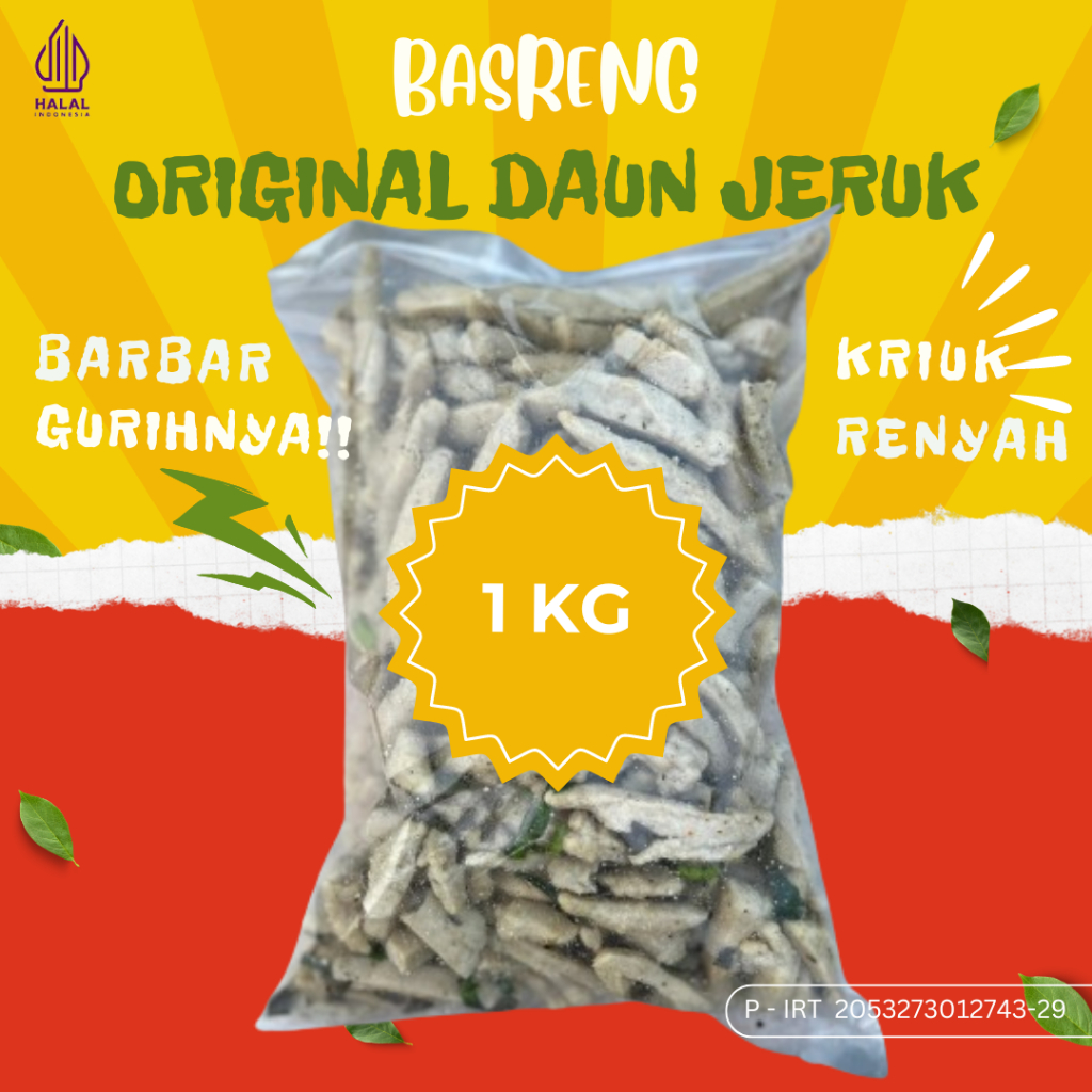 

Basreng Original Daun Jeruk TERBARBAR MURAH 1 KG by Basreng Gerengseng