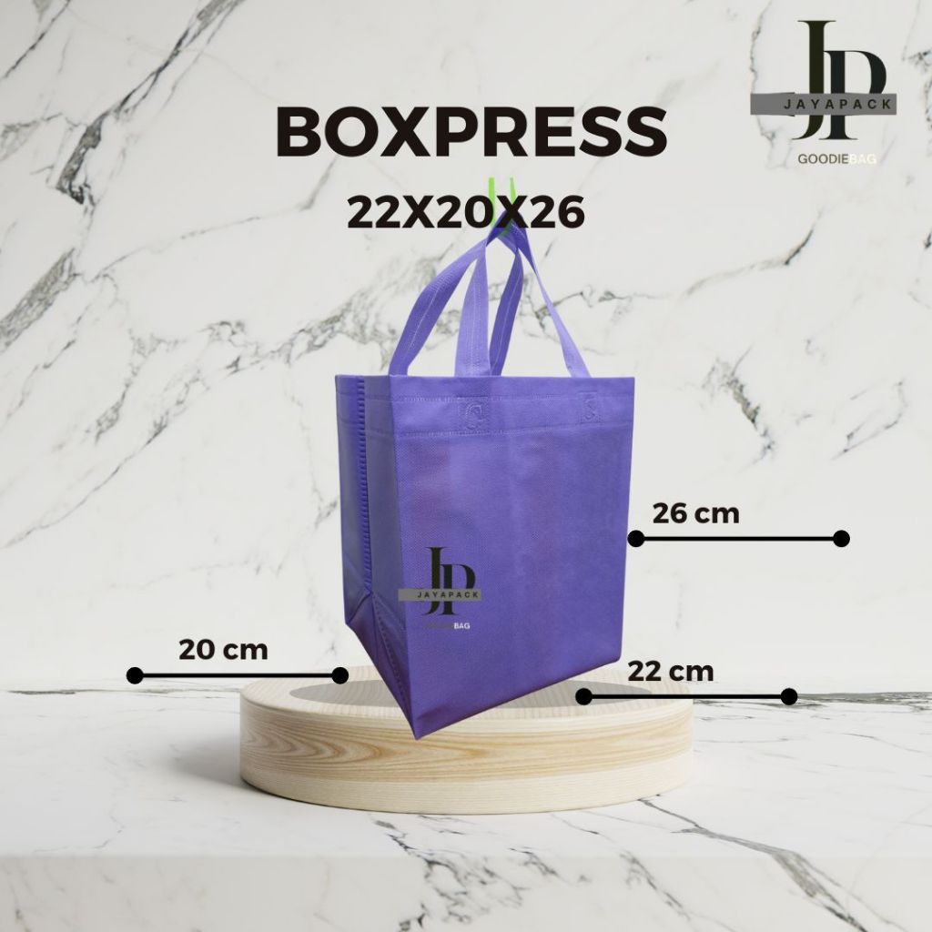 

Tas Box Spunbond Goodie Bag AUTOPRESS 22X20X26 Souvenir Promosi Murah