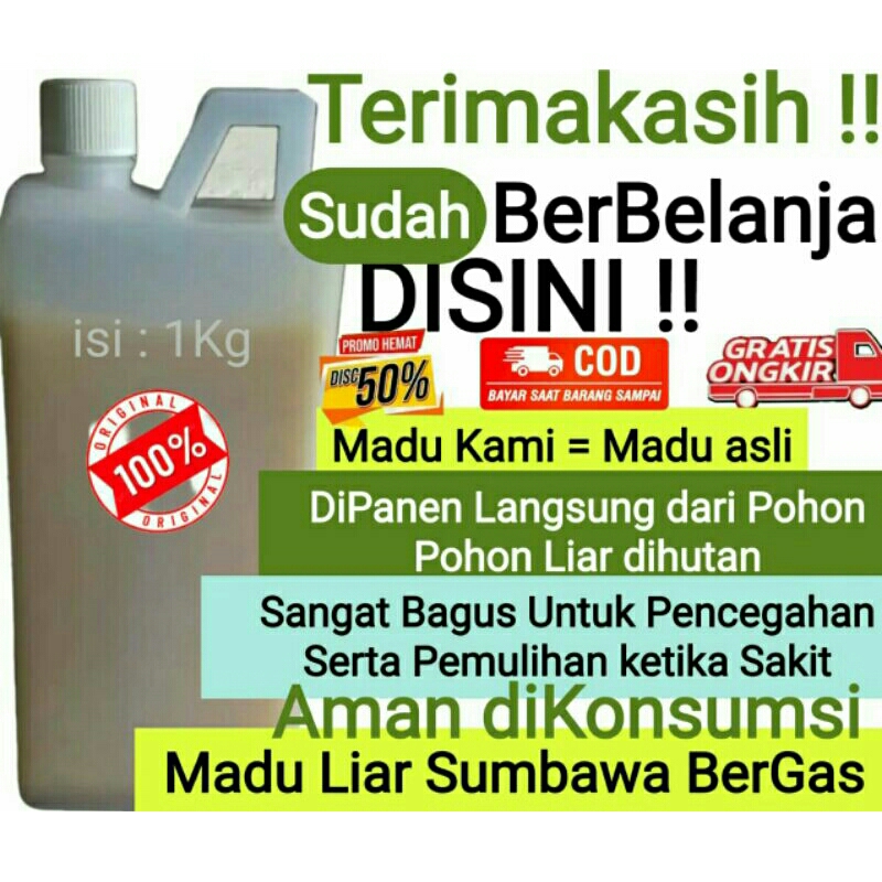 

Madu Sumbawa Liar Asli 100% BERGAS + BeePolen 1KG /GROSIR TERMURAH || COD