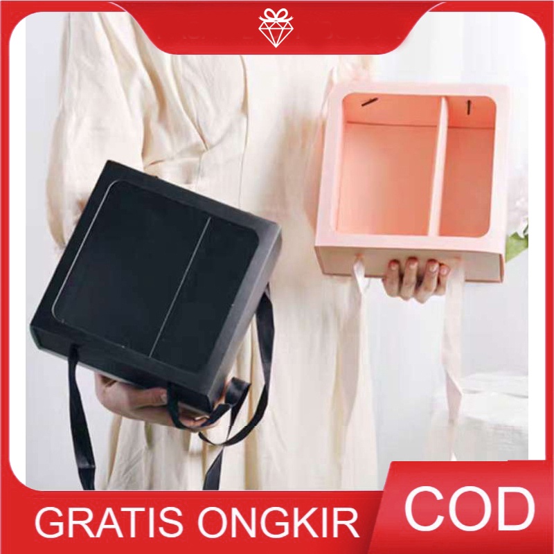 

Termurah Flower Box Square Kotak Kado Lipat Kotak Kerajinan Bunga GB2