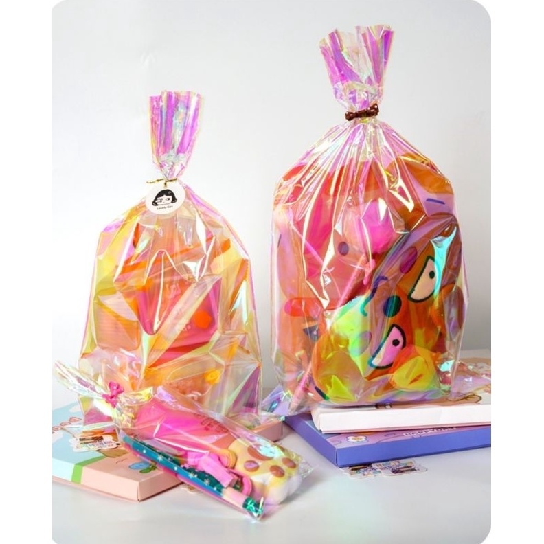 

Terlaris GOODIE BAG PLASTIK OPP HOLOGRAM SNACK ULANG TAHUN BIRTHDAY ISI 1 PCS