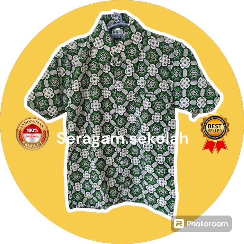 SERAGAM SD MATAHARI HIJAU/ SERAGAM BATIK SD/ SERAGAM BATIK SEKOLAH/ BATIK SERAGAM SEKOLAH/ SERAGAM B