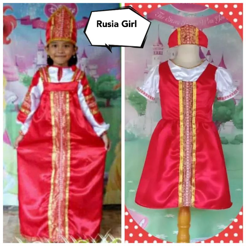 Baju Negara Rusia Wanita/Baju Kostum Rusia Dewasa