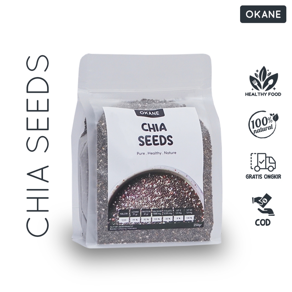 

Chia Seed Mexico Premium 250 gr / Biji Chia Seed Organik OKANE 250 gr