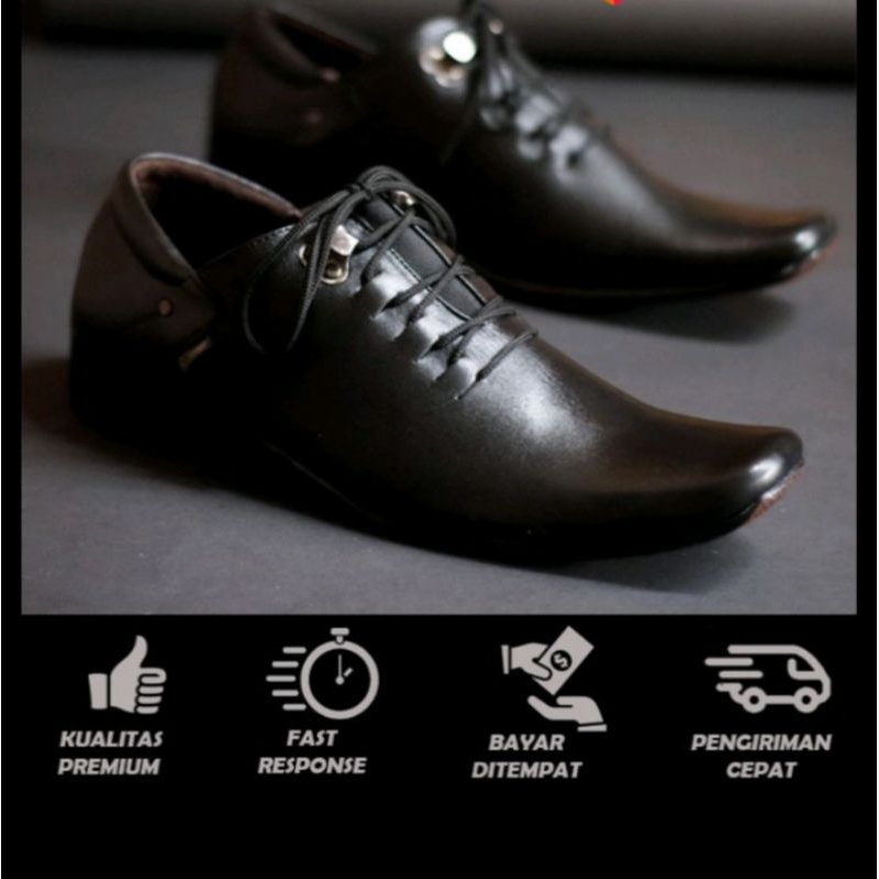 Sepatu Formal Pria Tali Casual Bata Oxford Cevany Korea Kulit - Sepatu Pria Dewasa Casual Keren Kuli