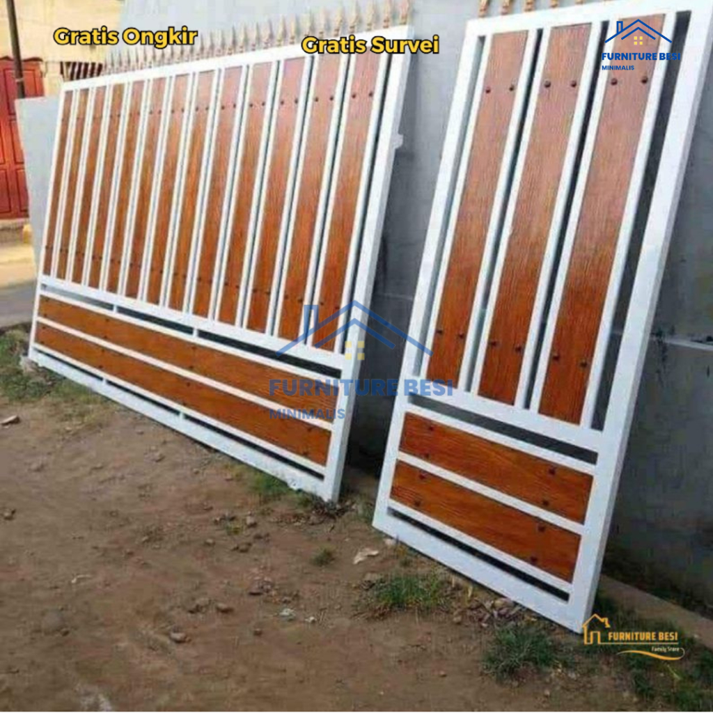pagar rumah minimalis modern / pagar besi rumah minimalis modern / gerbang besi / gerbang rumah minimalis