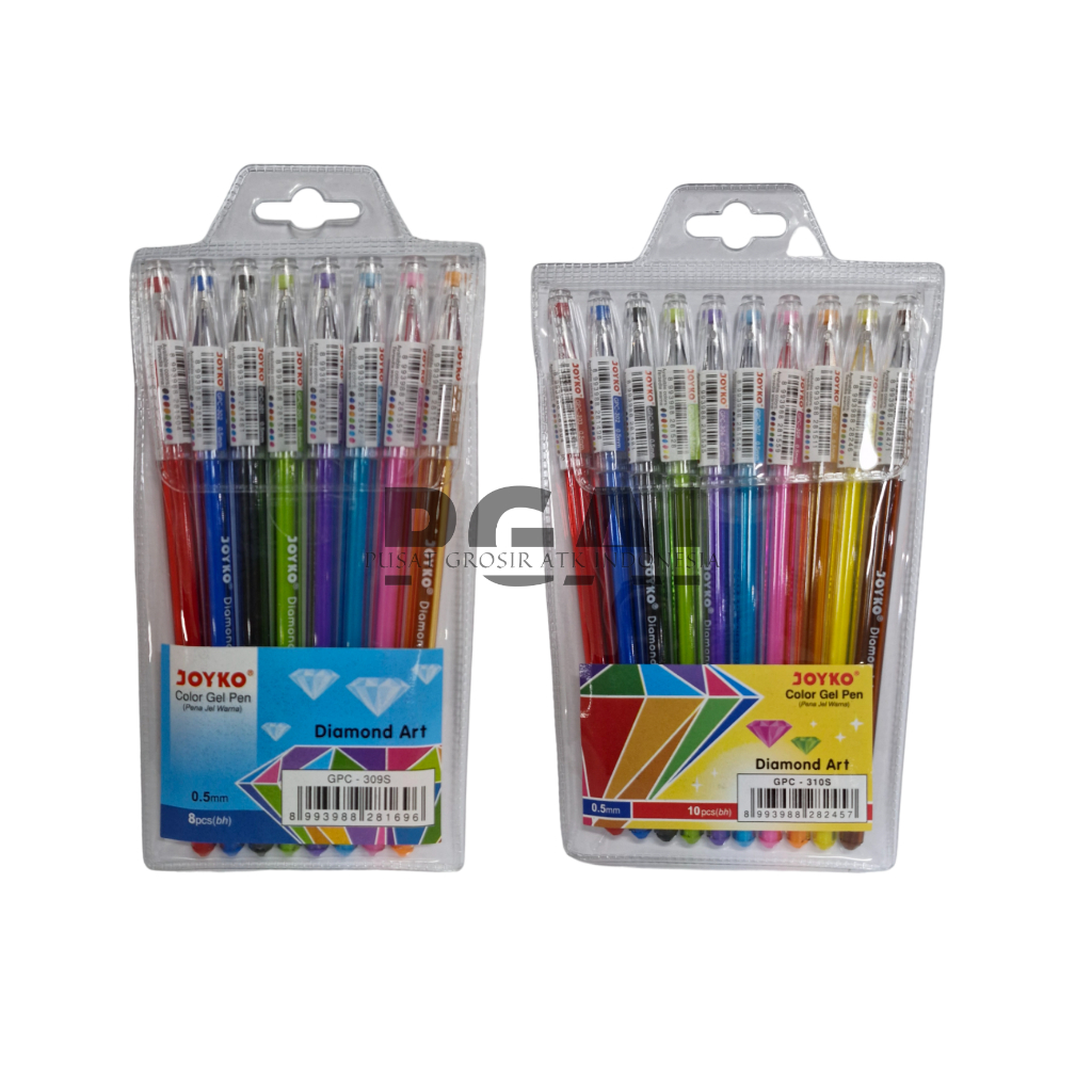 

BOLPOIN BULPOIN PULPEN COLOR GEL PEN JOYKO TERBARU WARNA DIAMON ART GPC-309S GPC-31PS