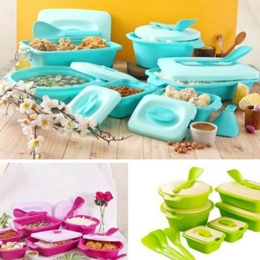 Jasmine serving set  aquamarine set