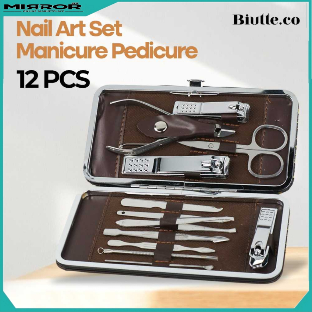 Set Gunting Kuku Gunting Alis Perawatan Kuku 12 Pcs
