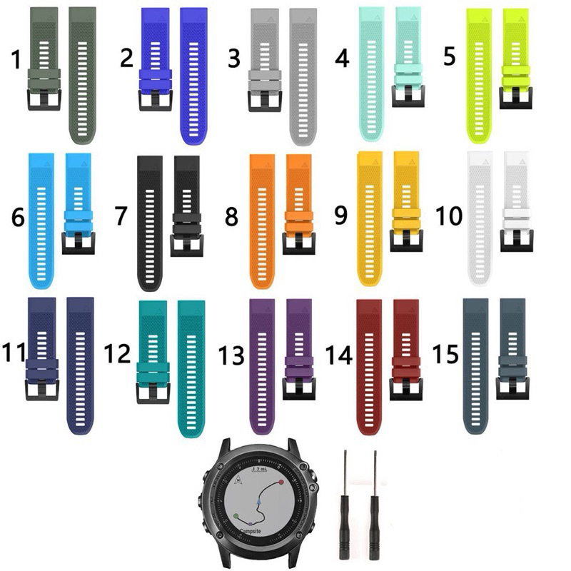 DSV Strap Tali jam tangan 26mm GPS GARMIN Fenix 3 5x 6x/Fenix 5x Pro/Fenix 6x pro