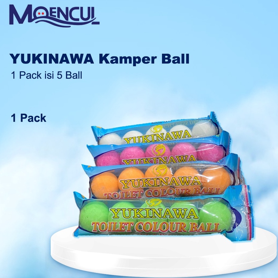 GROSIR 1 Pack  Isi 5 Butir Kamper Toilet Colour Ball Yukinawa  Kamper  Pengharum Toilet  Moencul