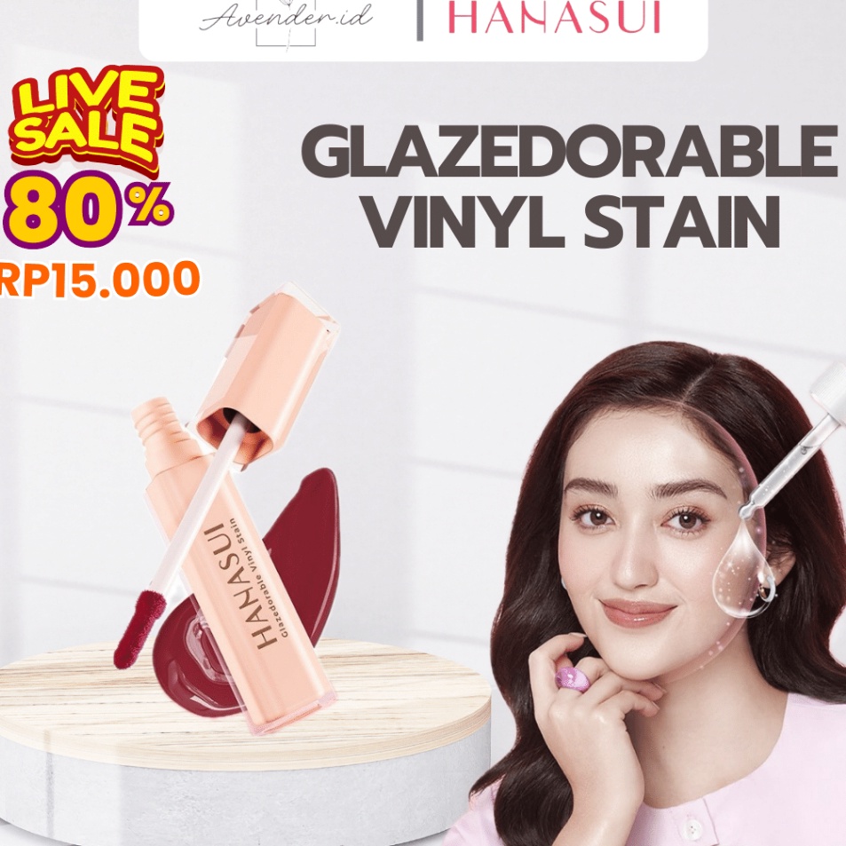 GET 1 GIFT HANASUI GLAZEDORABLE VINYL TINT  LIP TINT VINYL HANASUI  LIP TINT HANASUI  HANASUI LIP TI