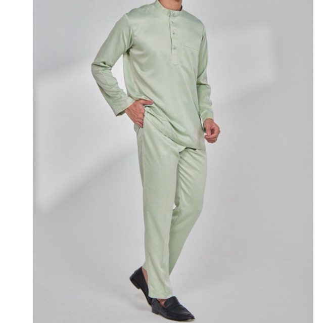 Setelan Baju Kurung Malaysia baju melayu pria teluk belanga koko