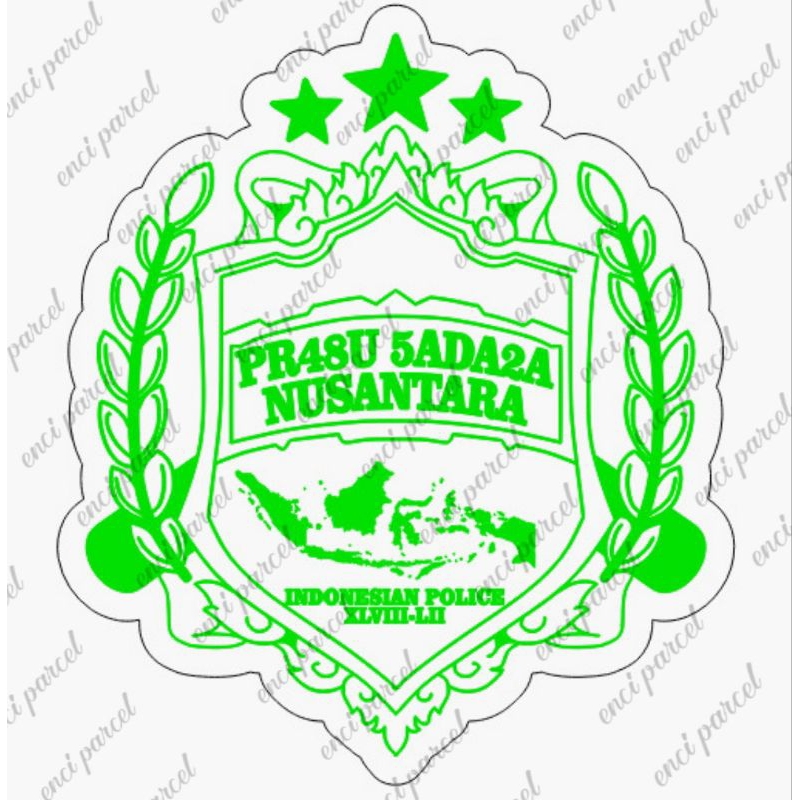 logo prabu sadara nusantara indonesia police PR48U 5ADA2A lambang polisi polri bentuk bintang padi b