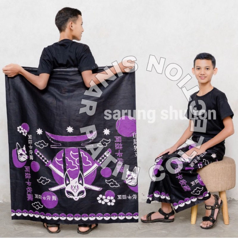 [BARU] Sarung Motif Akatsuki Japanese Anak Sarung Sakura Sarung Sinobi Anak Sarung Tretanmuslim