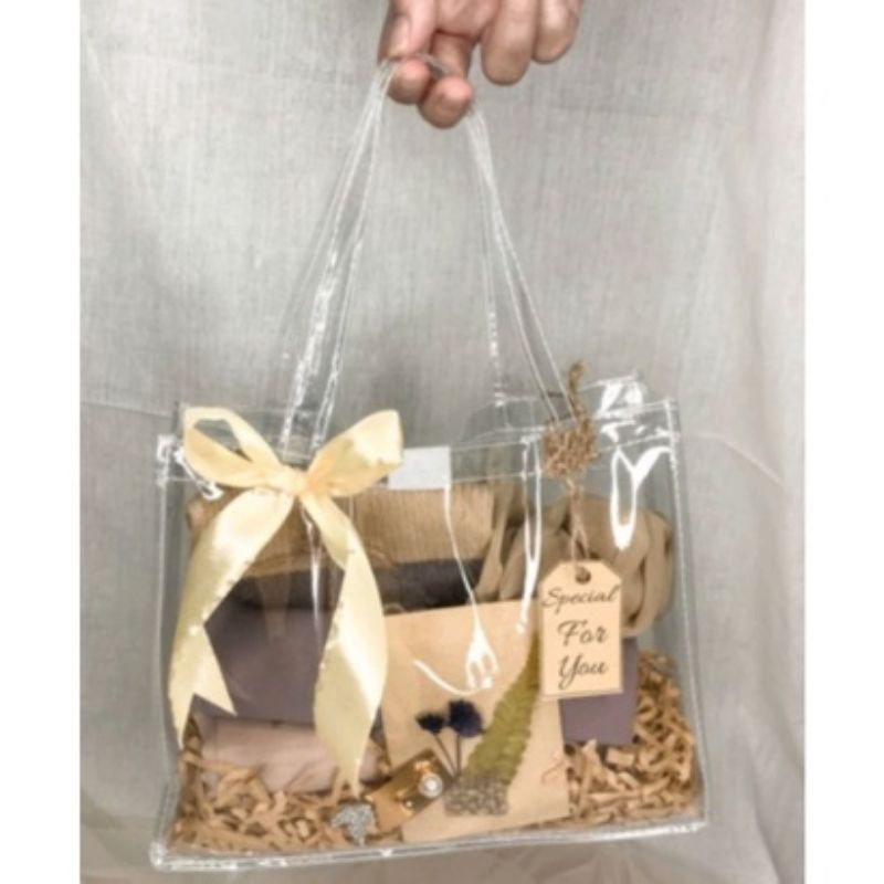 

Tas mika transparan Tote Bag Hampers Mika Uk 25x10x20