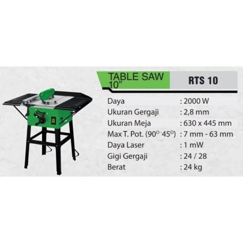 Ryu Table Saw 10 Inch Mesin Gergaji Meja Ryu