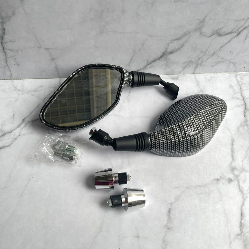 spion click polos carbonpaket+ Jalu stang + handgrip Vario 150 Thailand spion click carbon polos