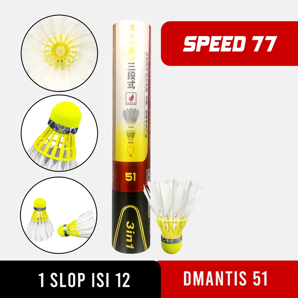 Shuttlecock 3in1 Dmantis D51 Import SPEED 77
