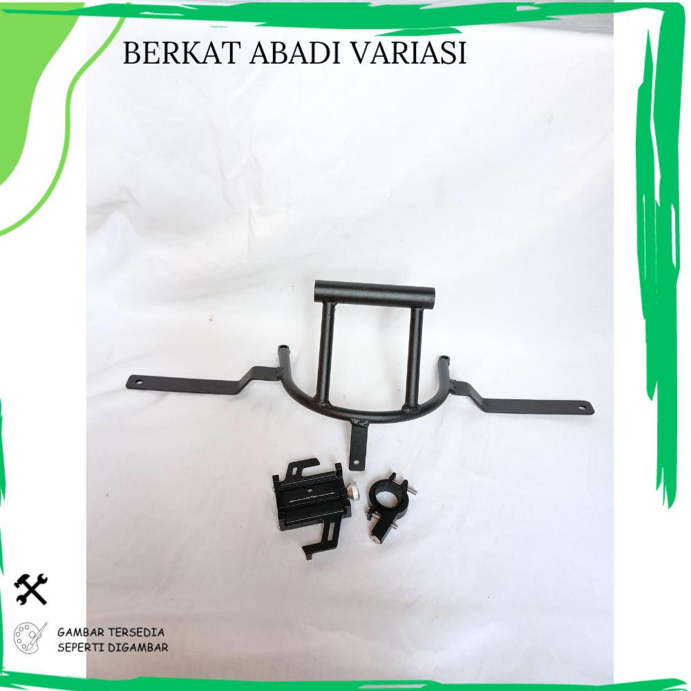 PAKET HOLDER HP YAMAHA NMAX PEGANGAN DUDUKAN HANDPHONE BRACKET SEPEDA MOTOR ALUMUNIUM V2 DUDUKAN HAN