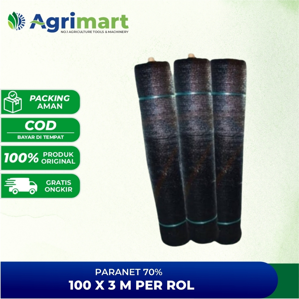 Paranet 70% Lebar 3 Meter x 100 Meter Jaring Tanaman 1 Roll