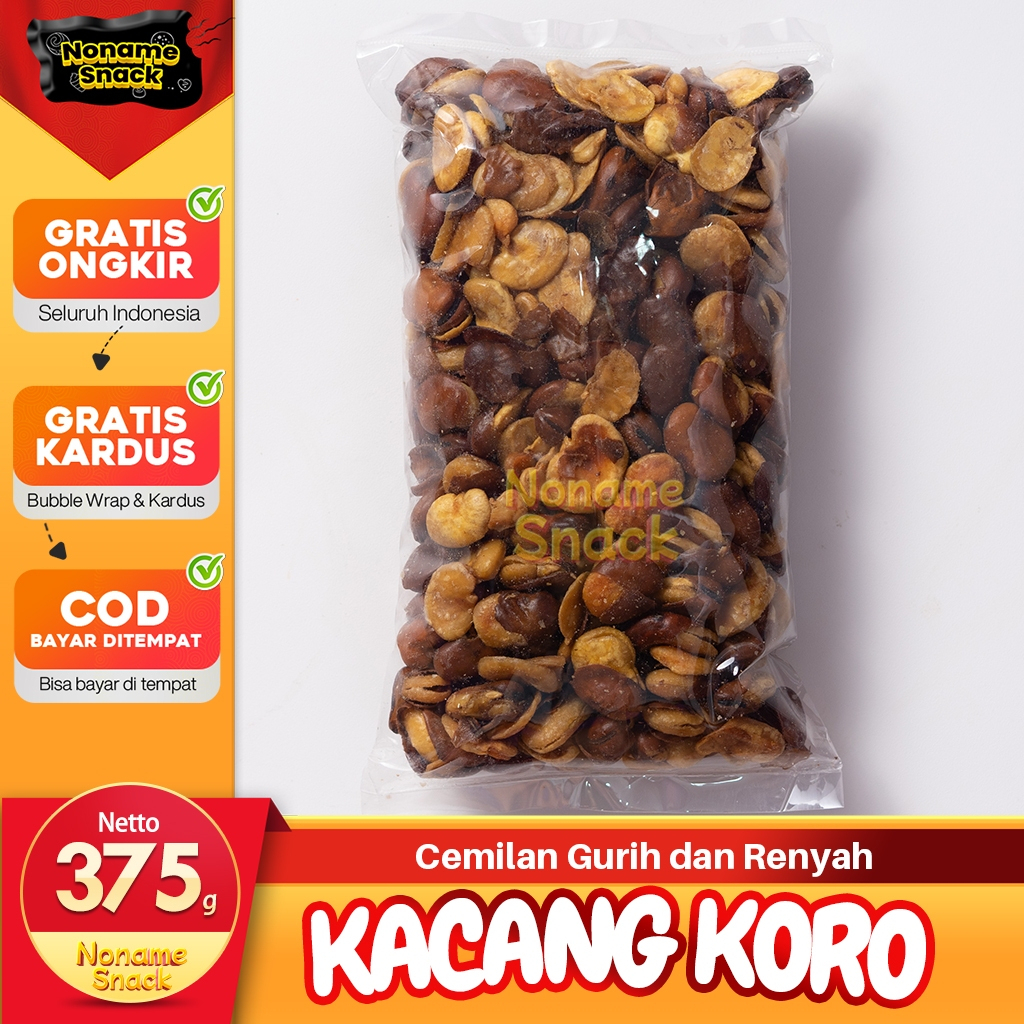 

NoName Snack - Kacang Koro Kulit Cemilan Renyah Grosir 375Gr
