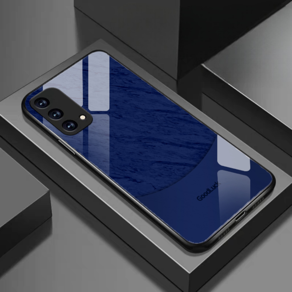 Case Oppo A74 / A95 Good Luck Casing Silicon Tempered Glass
